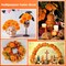 100 Pcs Halloween Artificial Marigold Silk Flowers with Stems